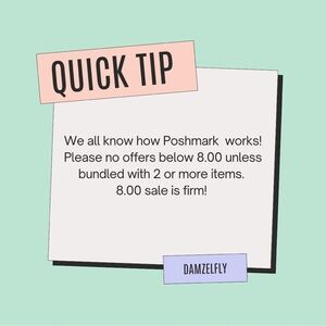 8.00 Firm sale unless bundled with 2 or more items!